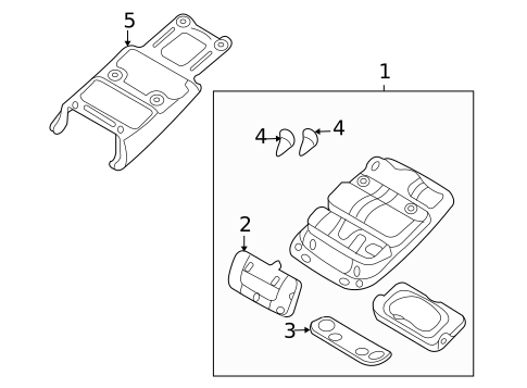 Overhead Console for 2008 Kia Sedona #0