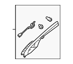 858201W162HCS - Body: Windshield Pillar Trim for Kia: Rio Image