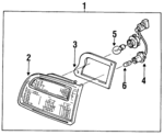 34150SR3A01 - Electrical: Stop Lamp Assembly for Honda: Civic Image