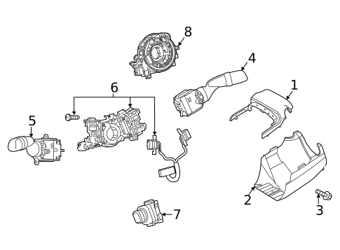 Shroud, Switches & Levers for 2024 Toyota Sienna #0