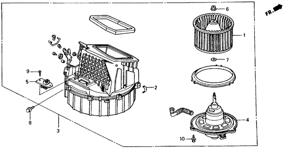 Heater Blower for 1991 Honda Civic #0