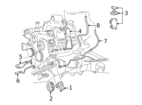 Pump & Hoses for 2006 Lincoln Mark LT #0