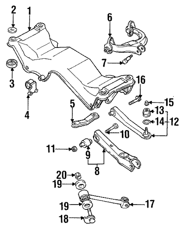 MB911315 - : Rear Lower Control Arm Bolt for Mitsubishi Image
