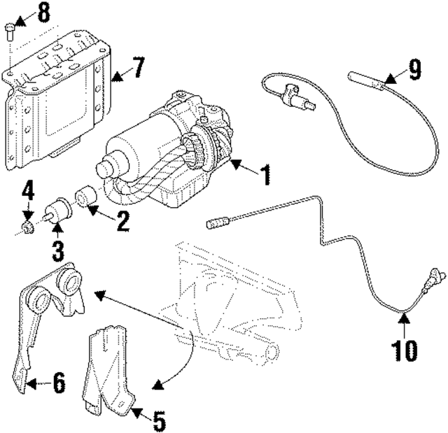 41118122484 - Electrical: ABS Control Unit Front Bracket for BMW Image