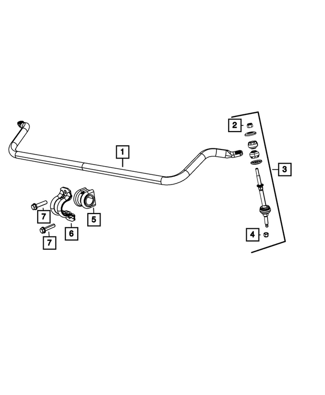 68137193AC - Front Suspension: Front Stabilizer Bar for Mopar Image image