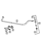 68209833AB - Front Suspension: Stabilizer Bar Bushing Retainer for Mopar Image