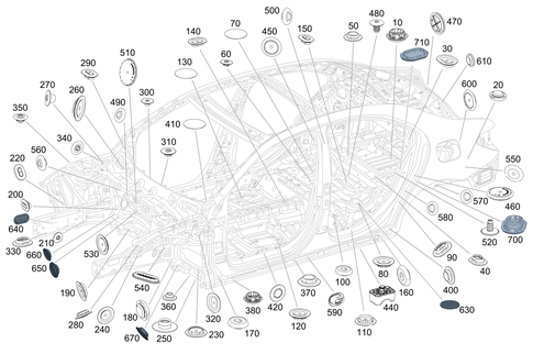 Expansion Plugs, Grommets for 2020 Mercedes-Benz A220 #0