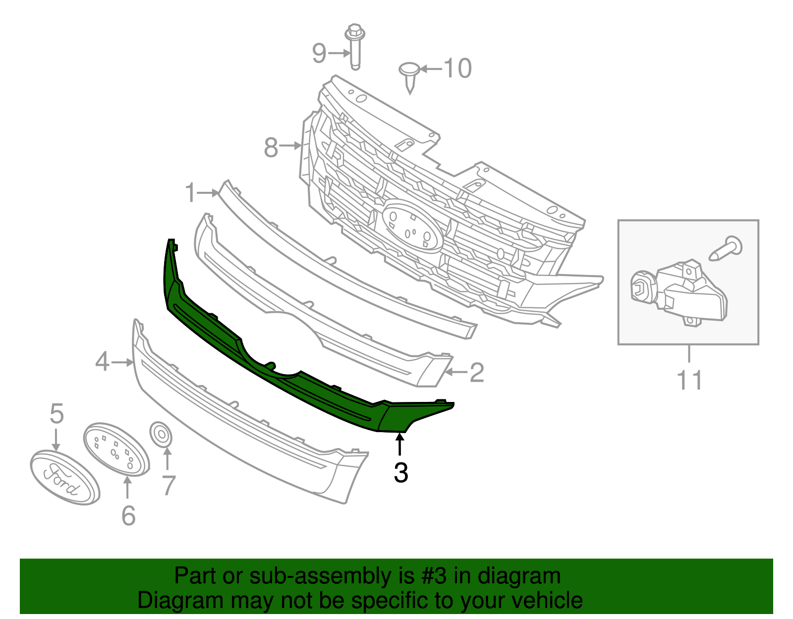 Evan Fischer Front Valance - Compatible With 2011-2014 Ford Edge, Replacement For OEM BT4Z17626A
