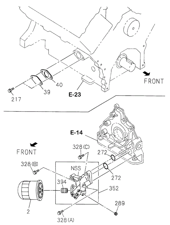 Oil Cooler - Oil Filter for 2000 Honda Passport #0