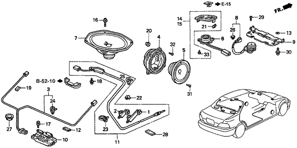 Radio Antenna - Speaker for 1997 Acura TL #0