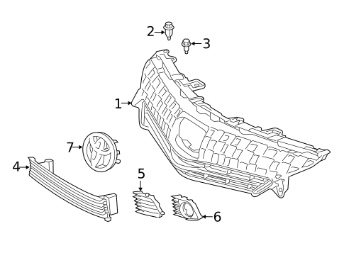 Grille & Components for 2014 Toyota Prius V #0