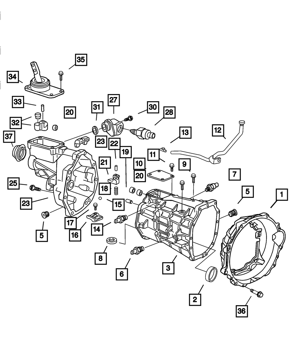 Transmission Extension Housing - Mopar (5093288AA)