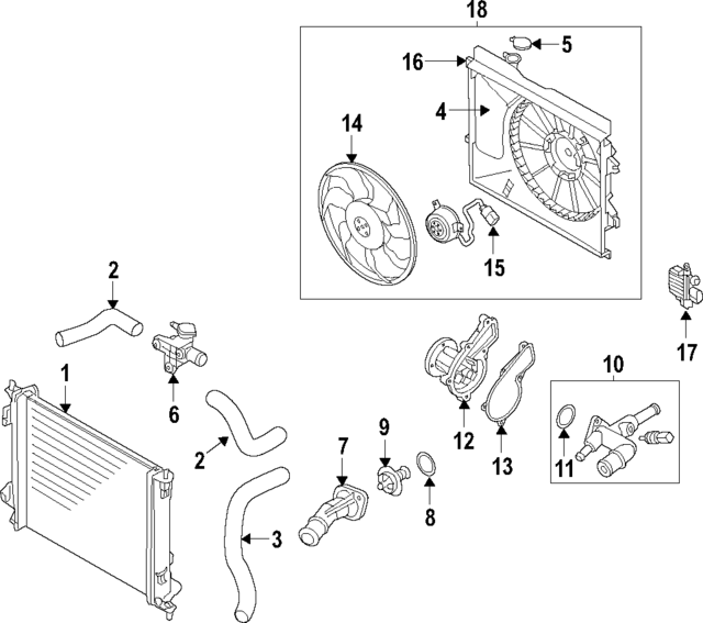 254212K600 - : Upper Hose for Kia Image