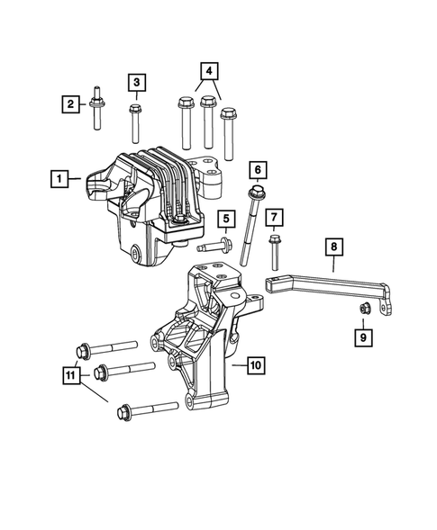 Engine Mounting for 2012 Dodge Journey #0