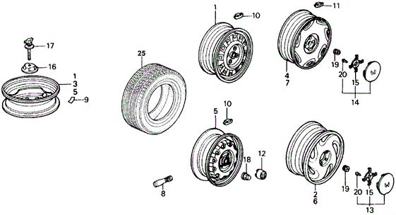 Wheel Disk for 1991 Honda CRX #0