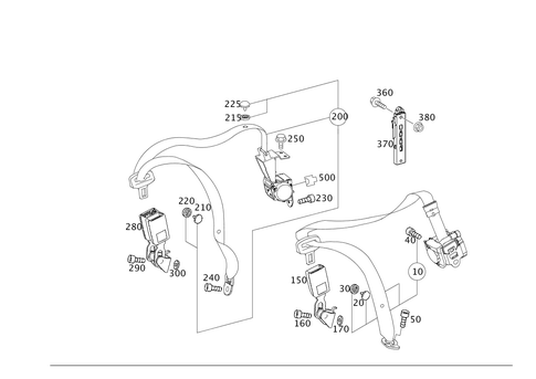 Rear Seat Safety Belt for 2006 Mercedes-Benz E55 AMG #0