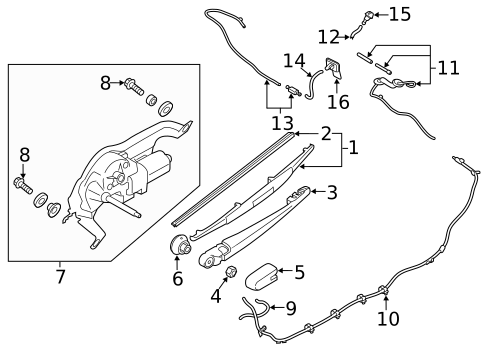 Wiper & Washer Components for 2021 Subaru Forester #1