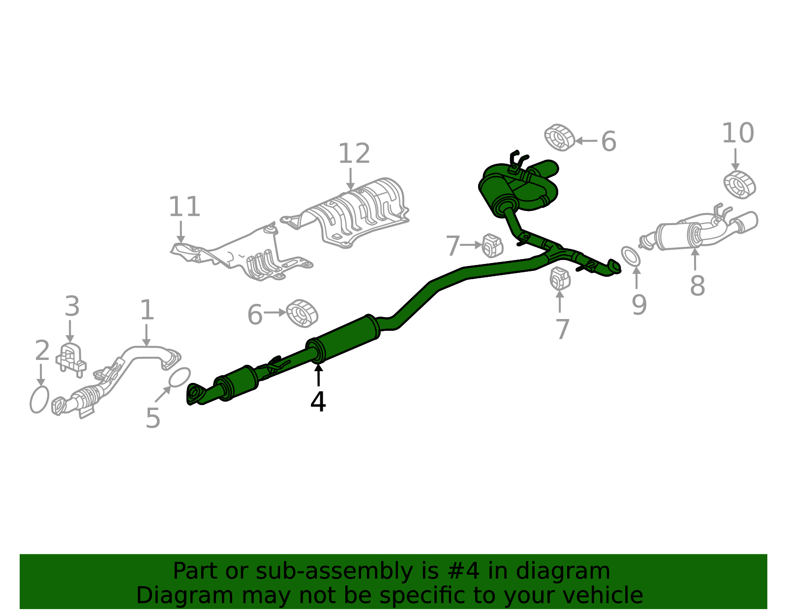 18307-3S5-A01 - Acura Muffler & Pipe Assembly 2023-2025 Acura Integra ...