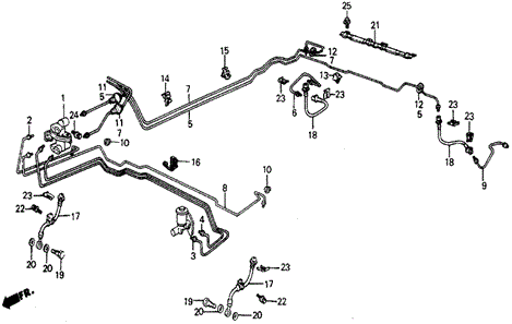 Brake Lines for 1984 Honda Wagovan #0