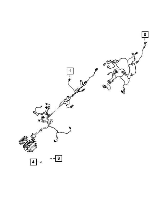 68049521AC - Electrical: Front Door Wiring, Left for Mopar Image