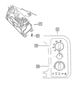 68171480AA - Air Conditioning &amp; Heater: A/c And Heater Control for Dodge: Ram 1500, Ram 2500, Ram 3500 Image