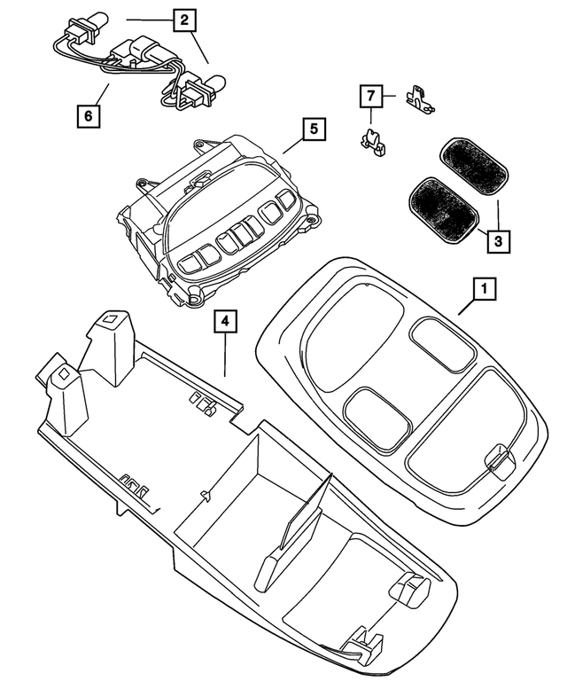 « 56049706AF – Instrument Panel and Radios and Consoles : Console Suspendue Module pour Mopar Image »