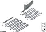 51478262533 - Vehicle Trim: Clip, Grey for BMW Image