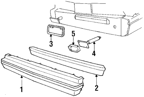 Bumper Assembly - Rear for 1985 Ford EXP #0