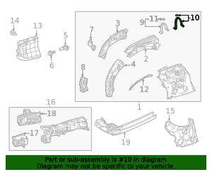 2020-2025 Toyota Highlander Fender Bracket 53747-0E020 | OEM Parts Online
