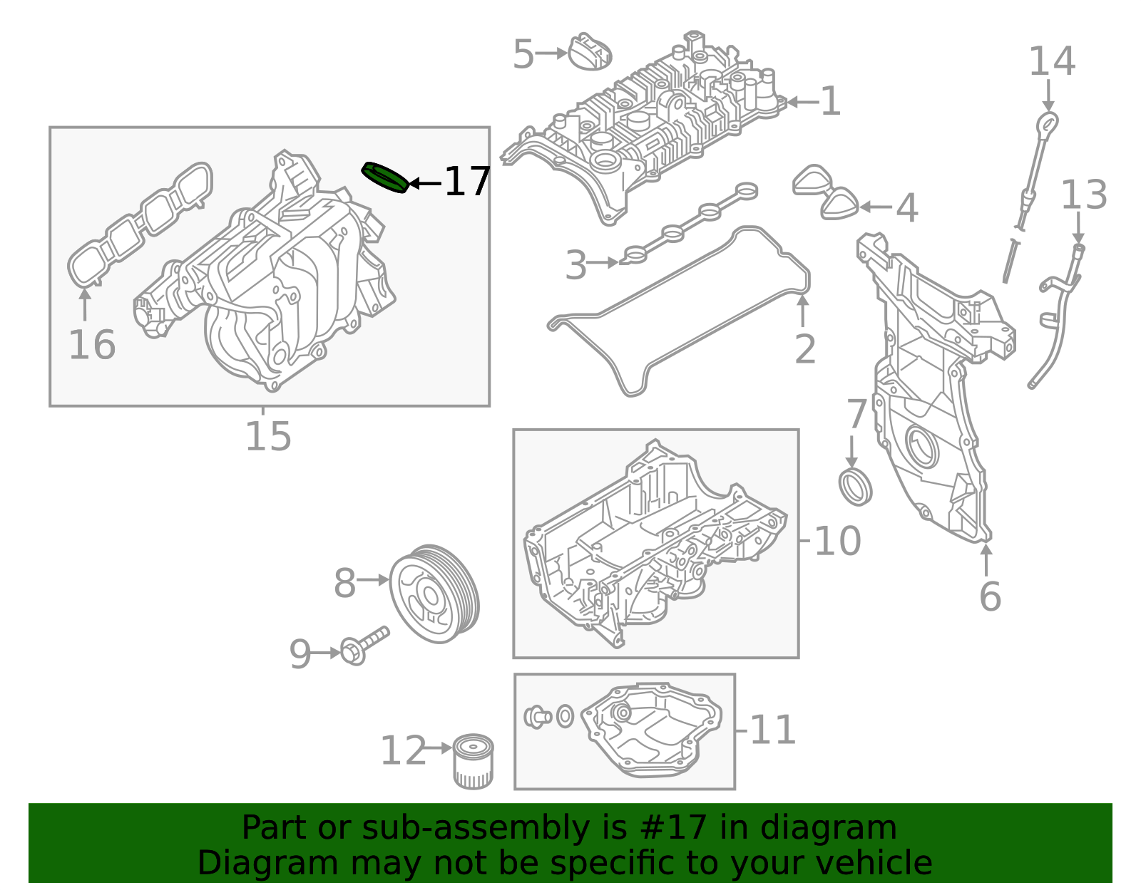 2018-2026 Nissan Gasket 16175-5RB0A | Nissan Parts OEM