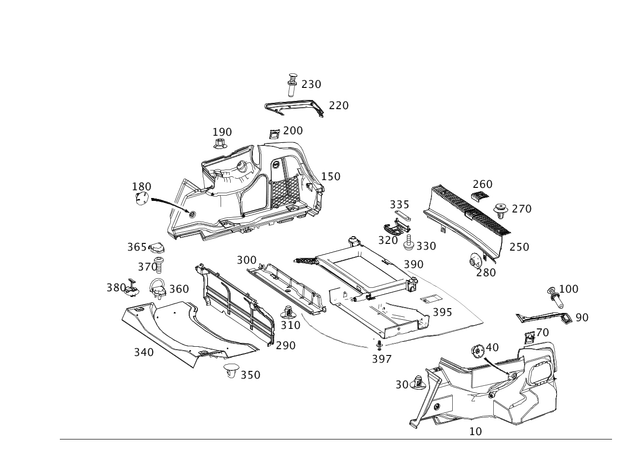 2126840737 - Trim and Lining: Bracing for Mercedes-Benz Image image