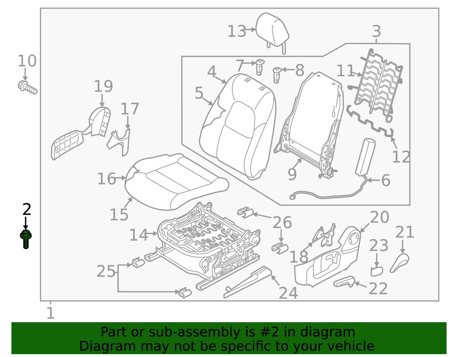 9YAA-71-002 - Seat Assembly Mount Bolt - 2013-2025 Mazda CX-5