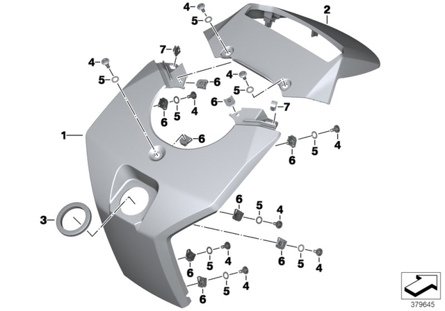 46638521653 - Frame and Mounting Parts: Body Screw with Shoulder - M5X14.5-A2-70 for BMW-Motorrad Image image