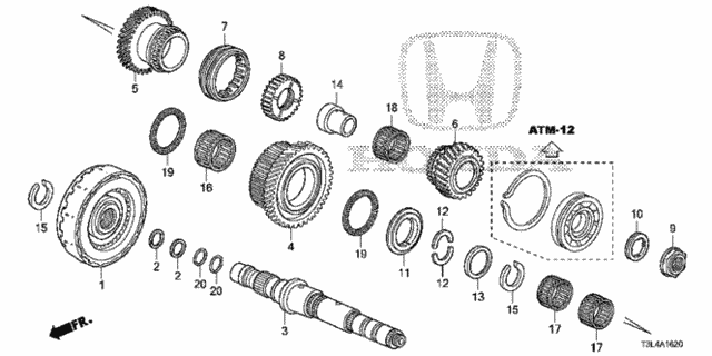 AT Third Shaft - Clutch (4th) (6AT) for 2016 Honda Accord #0