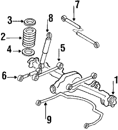 Rear Suspension for 1986 Toyota Cressida #3