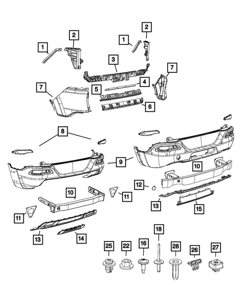 Rear Bumper and Fascia for 2014 Jeep Cherokee #0