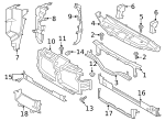 PC3Z19E525D - : Genuine Ford 23-25 Super Duty Front Air Deflector PC3Z-19E525-D for Ford Image