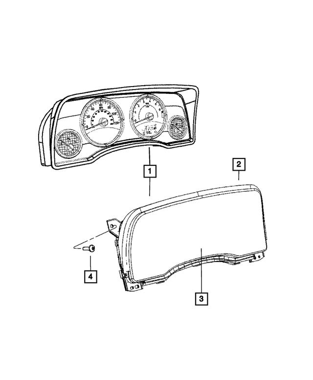 68054483AA - Electrical: Instrument Cluster Mask for Mopar Image