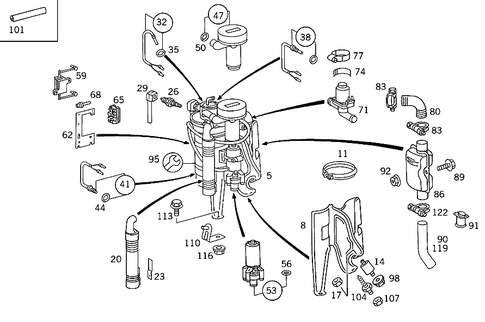 Auxiliary Heater Used Only on Turbodiesel Vehicles for 1987 Mercedes-Benz 300D #0