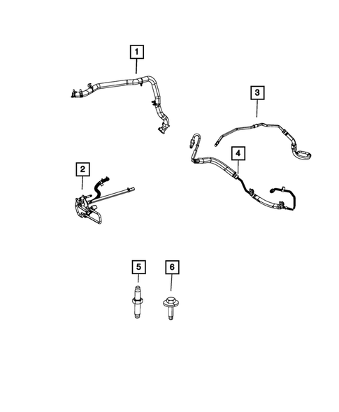 Power Steering Hoses for 2017 Dodge Grand Caravan #0