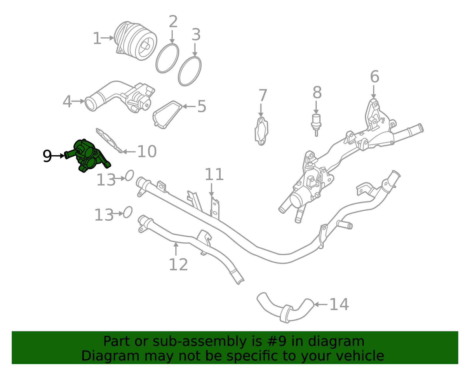 Lea Infinity 2018-2024 INFINITI QX60 Cooling System Bypass Line Adapter 140756KA0A ...