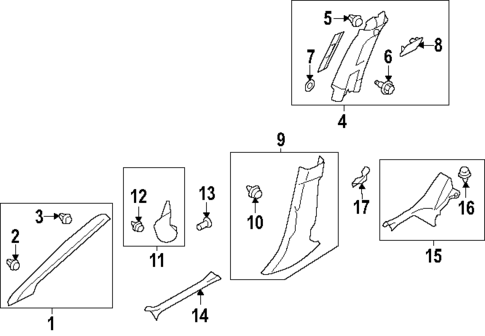 Interior Trim - Pillars for 2024 Subaru WRX #0