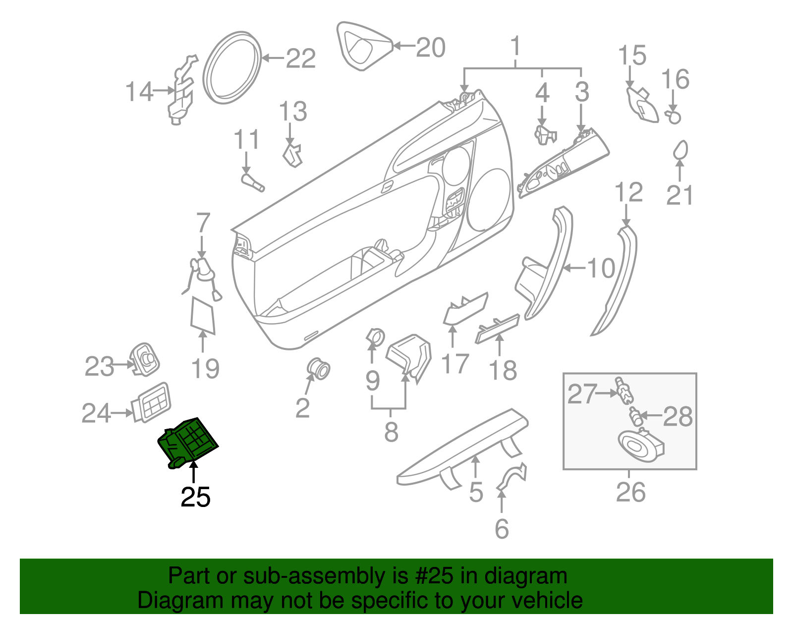 Door Window Switch - Porsche (997-613-151-02-A05)