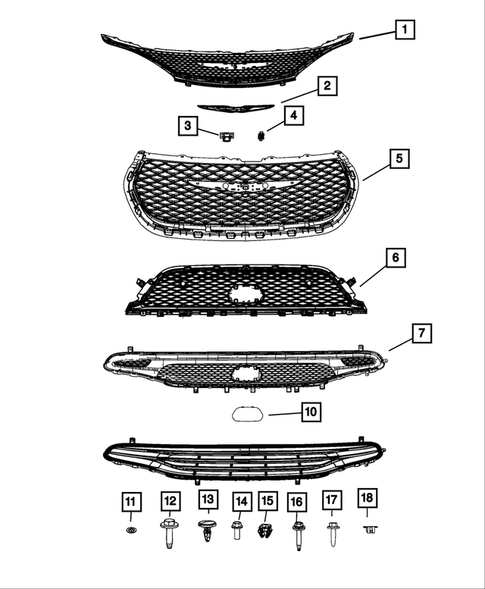 Grilles for 2024 Chrysler Voyager #0