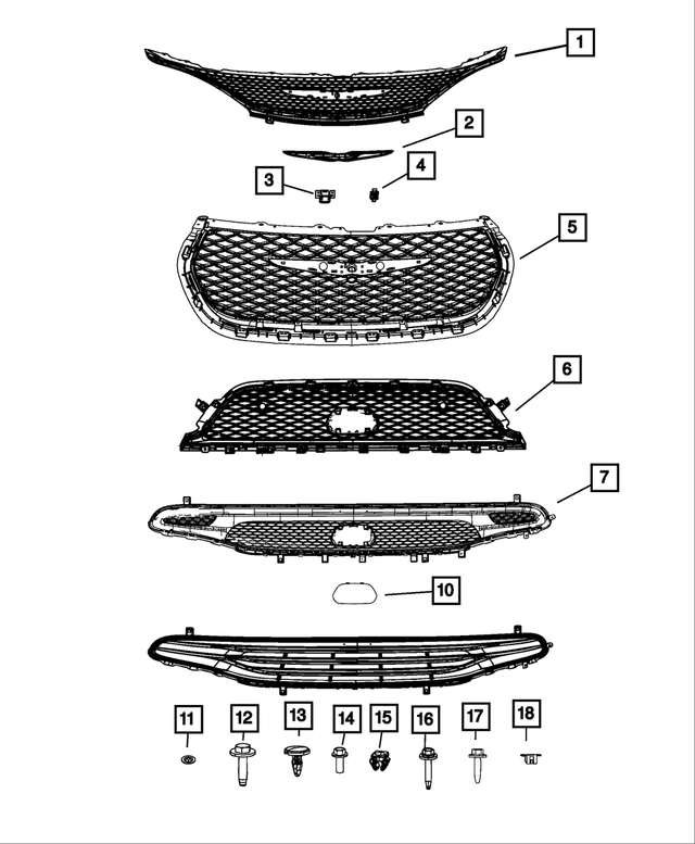 6WR86XXXAA - Exterior Ornamentation: Adaptive Cruise Control Cover for Mopar Image image