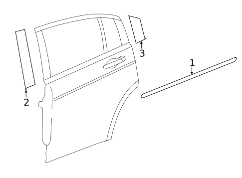 Exterior Trim - Rear Door for 2010 Chrysler Sebring #0