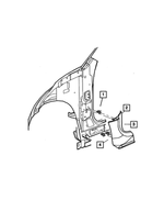 XC14DKAAA - Interior Trim: Cowl Side Cover, Right for Chrysler: PT Cruiser Image