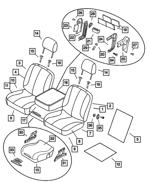 Front Seats and Attaching Parts for 2007 Dodge Ram 2500 #0