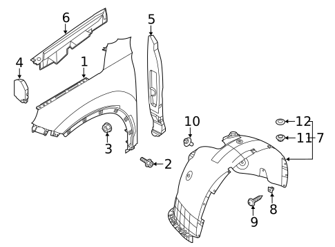 Fender & Components for 2023 Hyundai Palisade #0