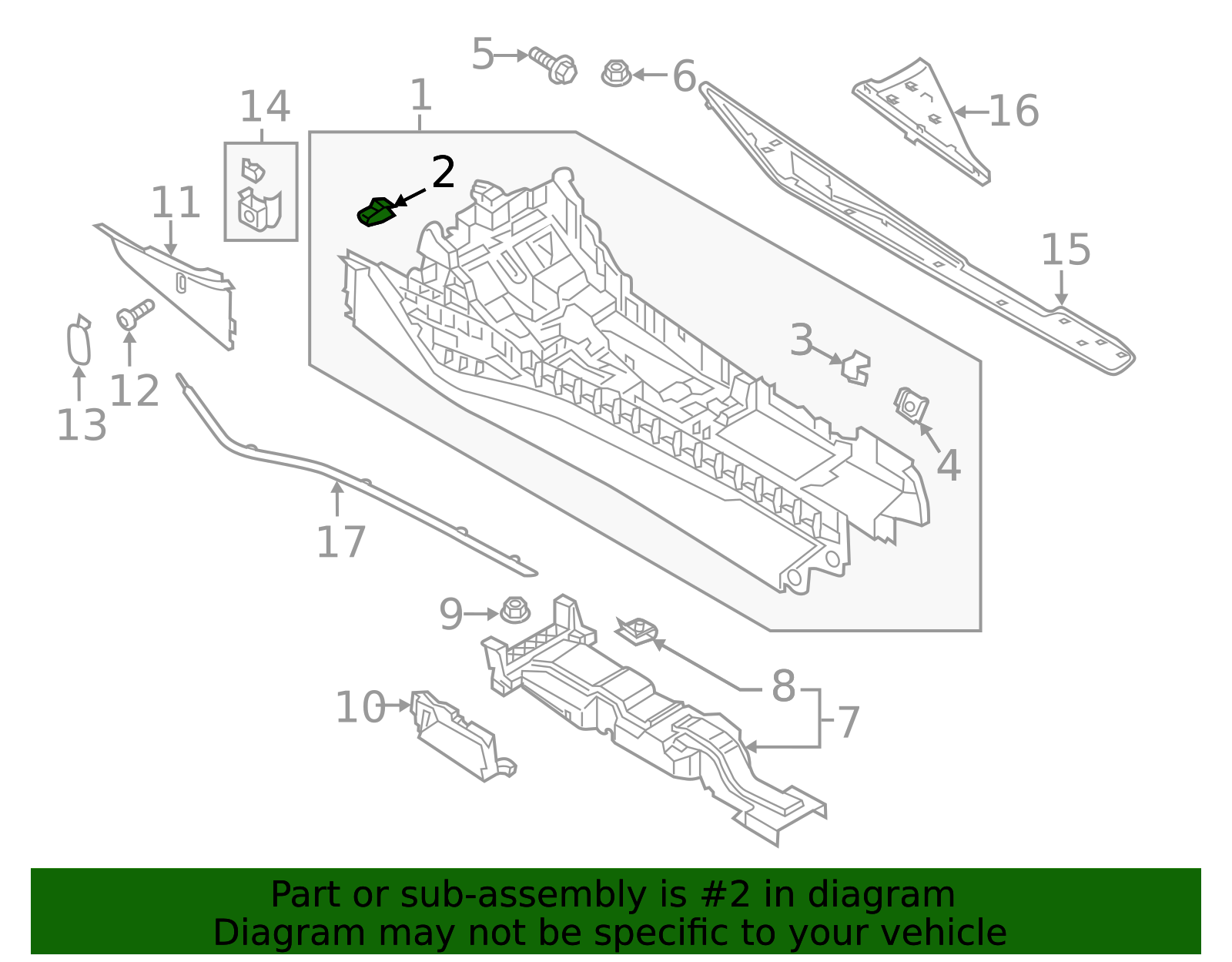 10x Engine Cover & Headlamp Trim Panel Retainer Clips – Fits Audi Q7 Q8 RSQ8 – Green Plastic
